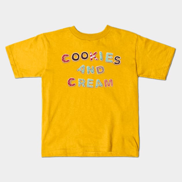 Cookies and Cream Kids T-Shirt by juyodesign